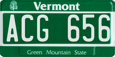 VT license plate ACG656