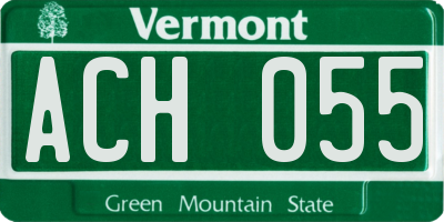 VT license plate ACH055