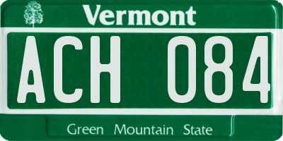 VT license plate ACH084
