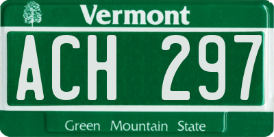 VT license plate ACH297