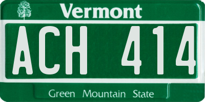 VT license plate ACH414