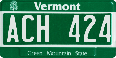 VT license plate ACH424
