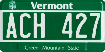VT license plate ACH427