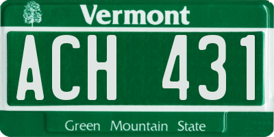 VT license plate ACH431