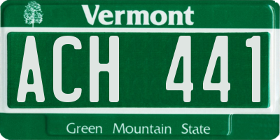 VT license plate ACH441