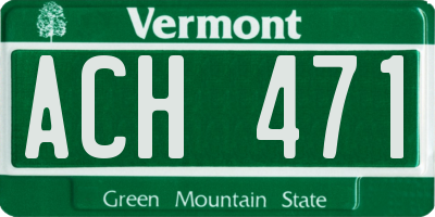 VT license plate ACH471