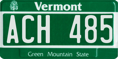 VT license plate ACH485