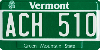 VT license plate ACH510
