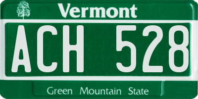 VT license plate ACH528
