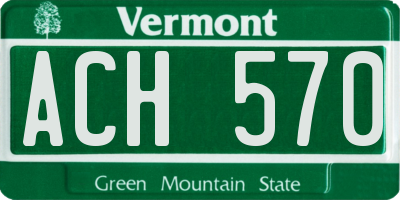 VT license plate ACH570