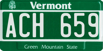 VT license plate ACH659