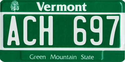 VT license plate ACH697