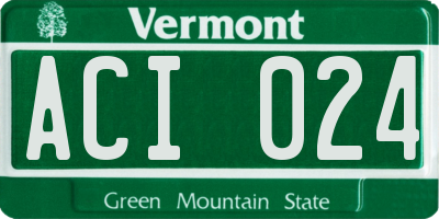 VT license plate ACI024