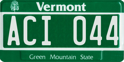 VT license plate ACI044