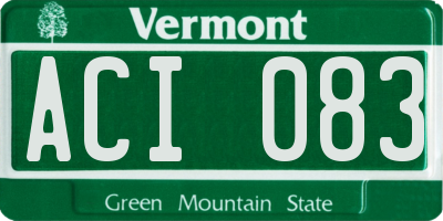 VT license plate ACI083