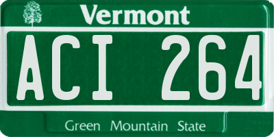 VT license plate ACI264
