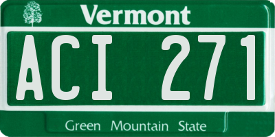 VT license plate ACI271
