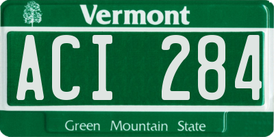 VT license plate ACI284