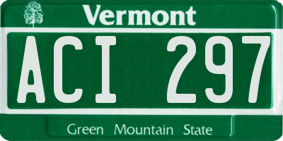 VT license plate ACI297