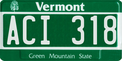 VT license plate ACI318