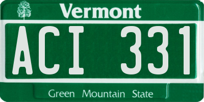 VT license plate ACI331