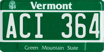 VT license plate ACI364