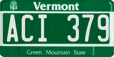 VT license plate ACI379