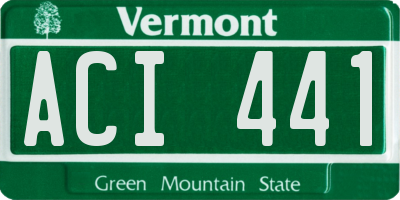 VT license plate ACI441