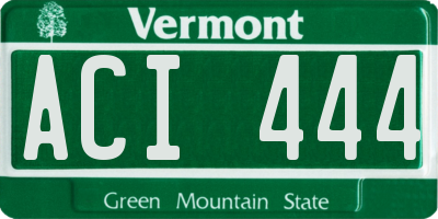 VT license plate ACI444