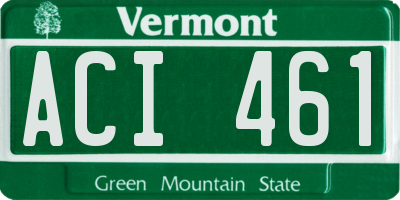 VT license plate ACI461
