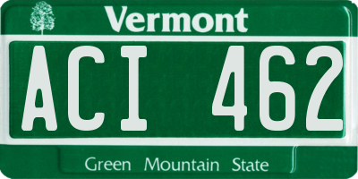 VT license plate ACI462