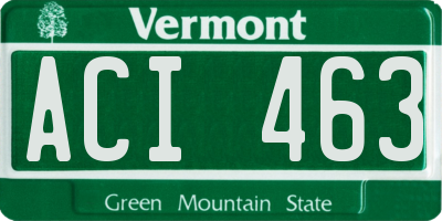 VT license plate ACI463