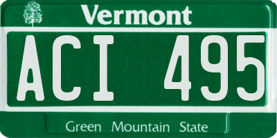 VT license plate ACI495