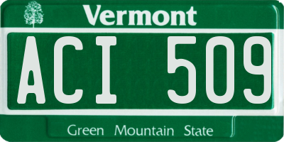 VT license plate ACI509