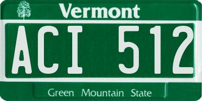 VT license plate ACI512