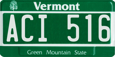 VT license plate ACI516