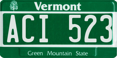 VT license plate ACI523