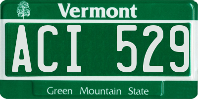 VT license plate ACI529