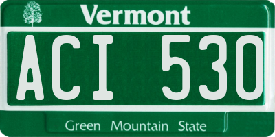 VT license plate ACI530