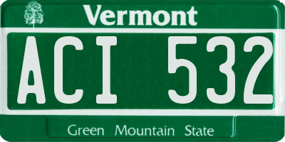 VT license plate ACI532