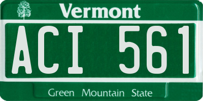 VT license plate ACI561