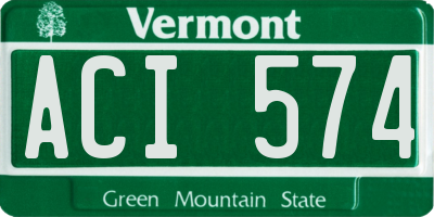VT license plate ACI574