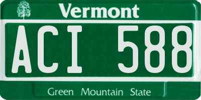 VT license plate ACI588