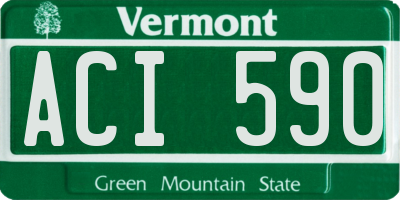 VT license plate ACI590