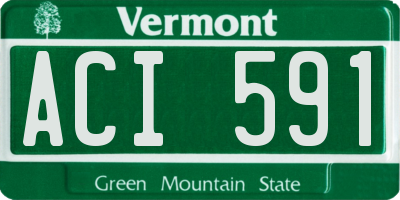 VT license plate ACI591