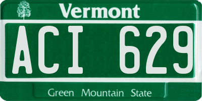 VT license plate ACI629