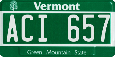 VT license plate ACI657