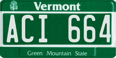 VT license plate ACI664
