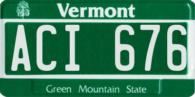 VT license plate ACI676
