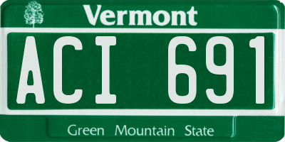 VT license plate ACI691
